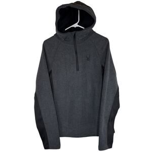 Spyder Boundless Pullover Hooded Polar Sweater, 1/2 zip Mens, Medium, NWT